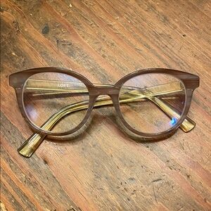LOFT Grey and Gold Blue Light Glasses EUC